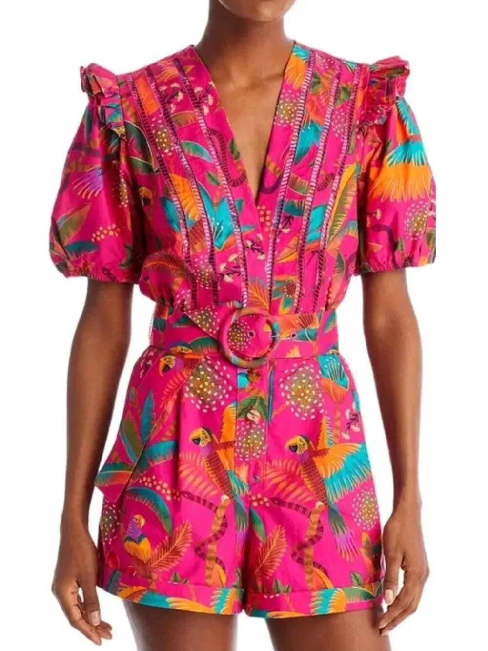 FARM Rio Macaw Party Romper with Belt - Picture 4 of 12